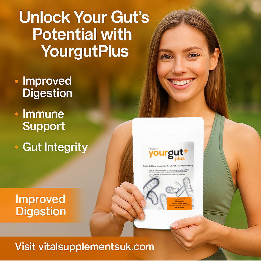 YourGutPlus+ High-Potency Probiotic – 10X More Probiotics Than Yogurt | Vegan & Gut-Friendly