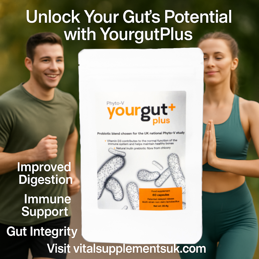 YourGutPlus+ High-Potency Probiotic – 10X More Probiotics Than Yogurt | Vegan & Gut-Friendly